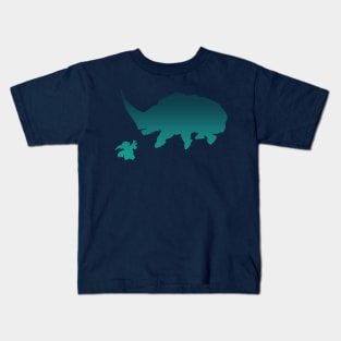 The Mudhorn (teal) Kids T-Shirt